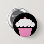 Badge Rond 5 Cm cupcake de cerise (Devant & derrière)