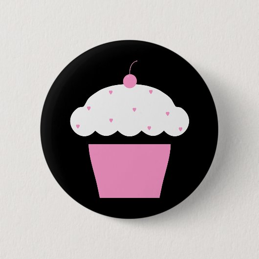 Badge Rond 5 Cm cupcake de cerise (Devant)