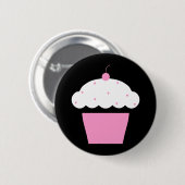 Badge Rond 5 Cm cupcake de cerise (Devant & derrière)