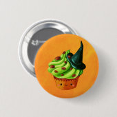 Badge Rond 5 Cm Cupcake d'Halloween rempli de minuscules araignées (Devant & derrière)