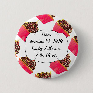 Badge Rond 5 Cm Cupcakes