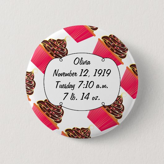 Badge Rond 5 Cm Cupcakes (Devant)