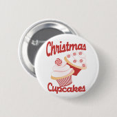 Badge Rond 5 Cm Cupcakes de Noël (Devant & derrière)