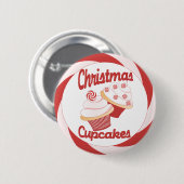 Badge Rond 5 Cm Cupcakes de Noël (Devant & derrière)