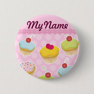 Badge Rond 5 Cm Cupcakes personnalisés