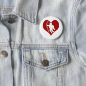 Badge Rond 5 Cm Cupidé dans un coeur (En situation)