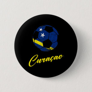 Badge Rond 5 Cm Curaçao Soccer Ll,curaçao,drapeau De Curaçao,curaç