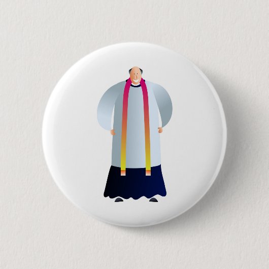 Badge Rond 5 Cm Curé (Devant)