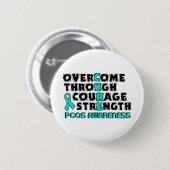 BADGE ROND 5 CM CURE...PCOS (Devant & derrière)