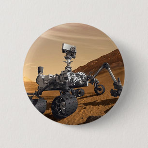 Badge Rond 5 Cm Curiousity Mars Rover, mission spatiale