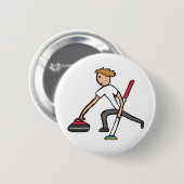 Badge Rond 5 Cm Curling (Devant & derrière)