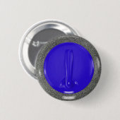 Badge Rond 5 Cm Curling Stone Blue Sports Fun (Devant & derrière)