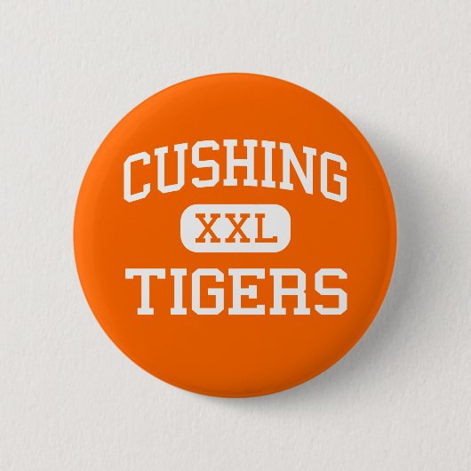 Badge Rond 5 Cm Cushing - tigres - lycée - Cushing l'Oklahoma (Devant)