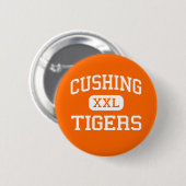 Badge Rond 5 Cm Cushing - tigres - lycée - Cushing l'Oklahoma (Devant & derrière)
