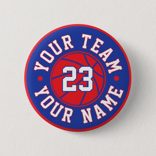 Badge Rond 5 Cm Custom Basketball Player Button (Devant)