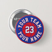 Badge Rond 5 Cm Custom Basketball Player Button (Devant & derrière)