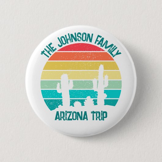 Badge Rond 5 Cm Custom Cactus Sunset Arizona Desert Triage (Devant)