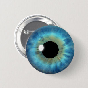 Badge Rond 5 Cm Custom Cool Blue Eye Iris Eyeball Fun Round Button