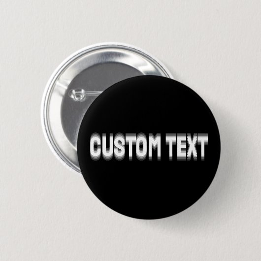 Badge Rond 5 Cm Custom Distortion Glitched Text Effect (Devant & derrière)