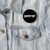 Badge Rond 5 Cm Custom Distortion Glitched Text Effect (En situation)