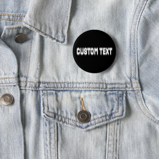 Badge Rond 5 Cm Custom Distortion Glitched Text Effect (En situation)