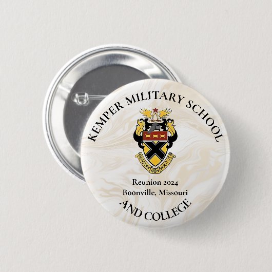 Badge Rond 5 Cm Custom Kemper École militaire et réunion du collèg (Devant & derrière)