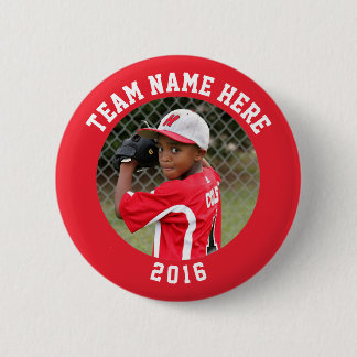 Badge Rond 5 Cm Custom Photo Sports pin / button with team name