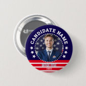Badge Rond 5 Cm Custom Political Election Campaign Candidate Name (Devant & derrière)