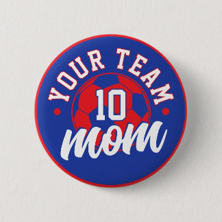 Badge Rond 5 Cm Custom Soccer Mom Button with Number