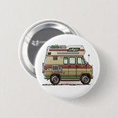 Badge Rond 5 Cm Custom Van Camper RV Button (Devant & derrière)