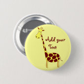 Badge Rond 5 Cm Customise-Le ! Cute Giraffe Design (Devant & derrière)