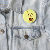 Badge Rond 5 Cm Customise-Le ! Cute Giraffe Design (En situation)