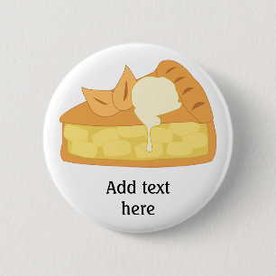 Badge Rond 5 Cm Customiser ce graphique Apple Pie Slice