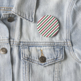 Badge Rond 5 Cm Customizable Pastel Christmas Stripes