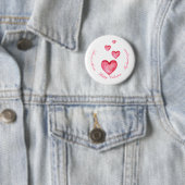 Badge Rond 5 Cm Customize Button - Happy Valentine (En situation)
