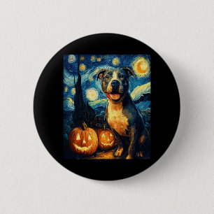 Badge Rond 5 Cm Cute American Staffordshire Terrier Chien Hallowee