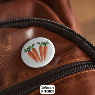 Badge Rond 5 Cm Cute Amigurumi Minimaliste Crochet Carottes Hipste