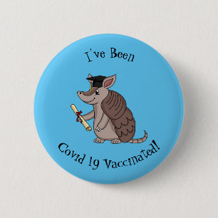 Badge Rond 5 Cm Cute armadillo with graduation cap cartoon