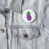 Badge Rond 5 Cm Cute aubergine (En situation)