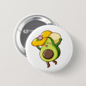 Badge Rond 5 Cm Cute Avocado Pin – Joyful & Happy Vibes (Devant & derrière)
