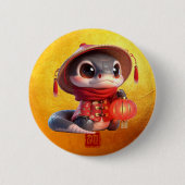 Badge Rond 5 Cm Cute Baby Snake chinois Nouvel An 2025 RB2 (Devant)