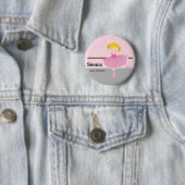 Badge Rond 5 Cm Cute Ballerina (En situation)