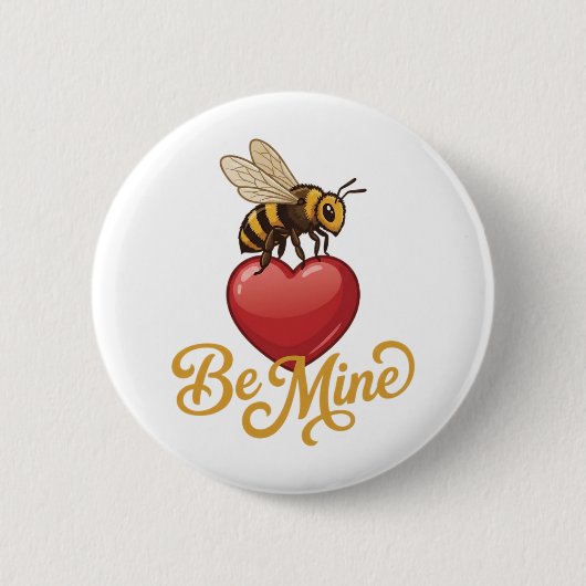 Badge Rond 5 Cm Cute Be Mine Honeycomb  (Devant)