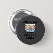 Badge Rond 5 Cm Cute Bear Couple This Is Our Cuddle  (Devant & derrière)
