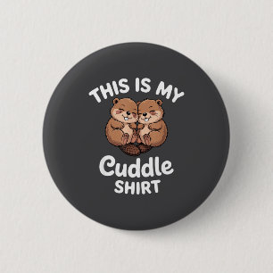 Badge Rond 5 Cm Cute Beavers Ceci est mon câlin