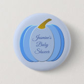 Badge Rond 5 Cm Cute Blue Baby Boy Citrouille Baby shower personna (Devant)