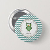 Badge Rond 5 Cm Cute Branché chic chouette girly personnalisée (Devant & derrière)