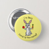 Badge Rond 5 Cm Cute bunny rabbit with vegetables (Devant & derrière)