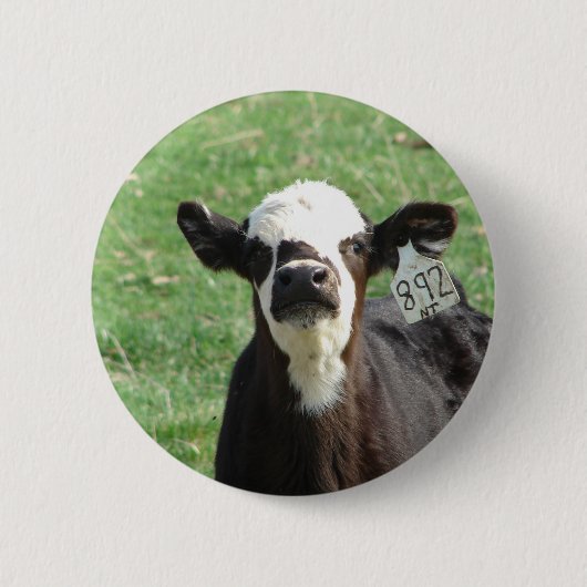 Badge Rond 5 Cm Cute Calf (Devant)