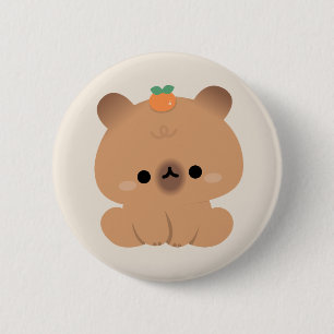 Badge Rond 5 Cm Cute Capybara